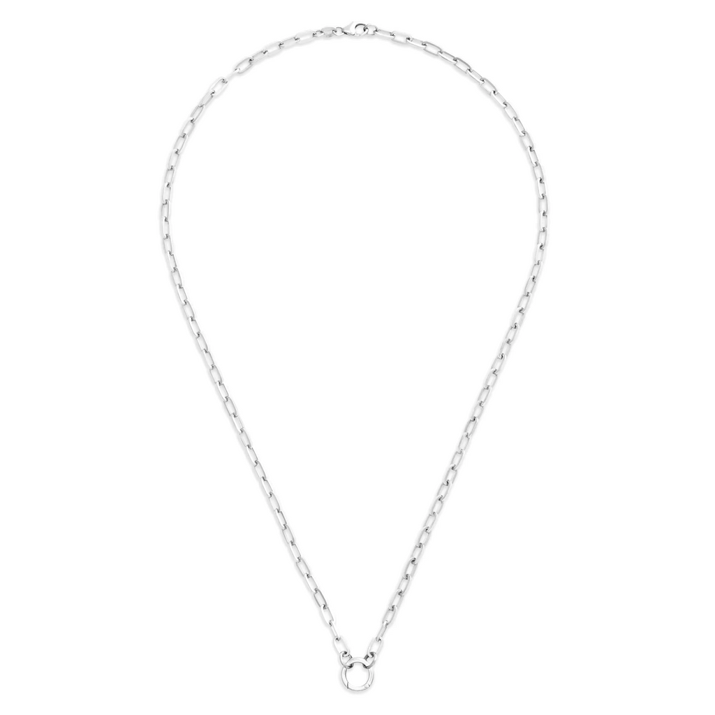 Clip | Small Clip Open Chain with Annex Link | 18K White Gold view 2