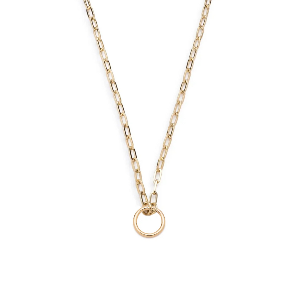 Refined Clip Open Chain : in Yellow Gold 18