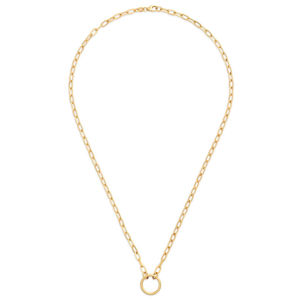 18K Yellow Gold Clip | Small Clip Open Chain with Medium Annex Link | 18K Yellow Gold – FoundRae view 3