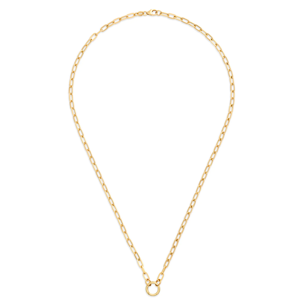 18K Yellow Gold Clip | Small Clip Open Chain with Small Annex Link | 18K Yellow Gold – FoundRae view 3