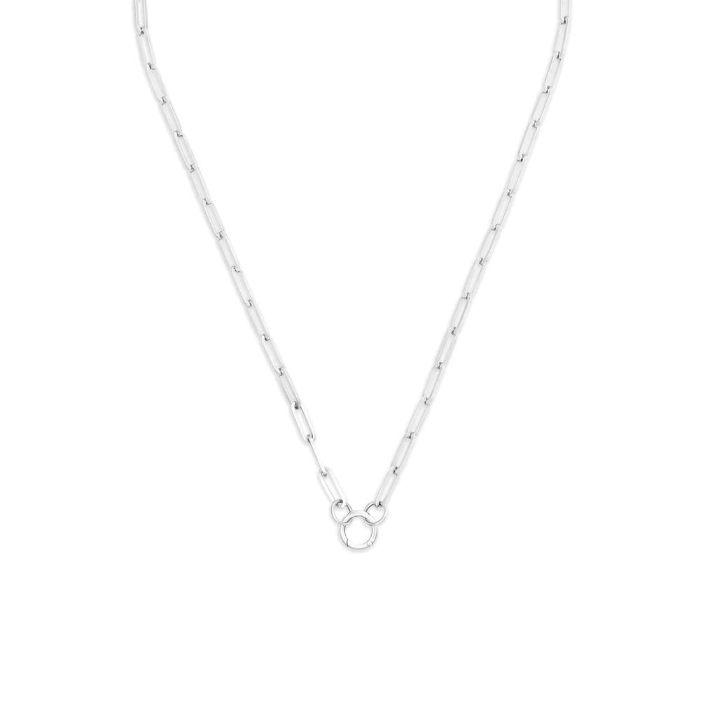 Clip | Medium Clip Open Chain | 18K White Gold view 1
