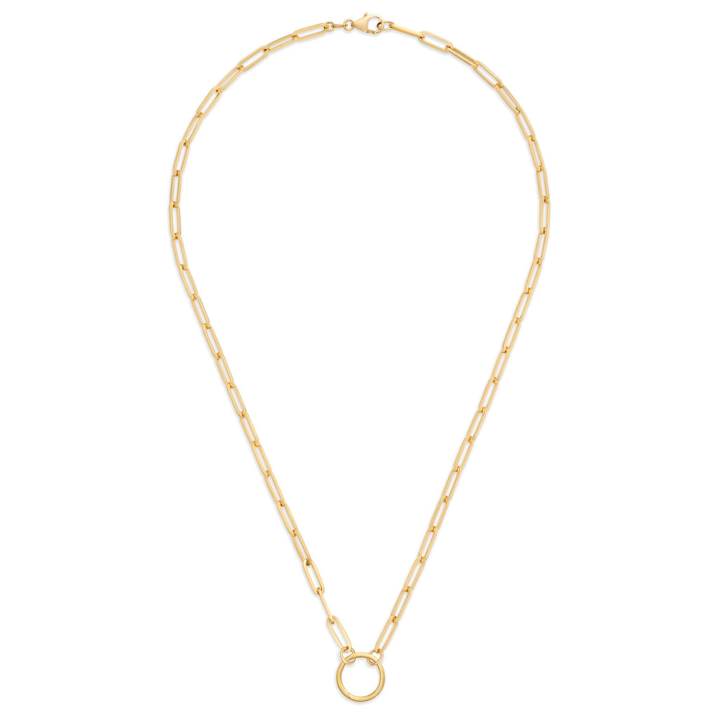 18K Yellow Gold Clip | Medium Clip Open Chain with Medium Annex Link | 18K Yellow Gold – FoundRae view 3