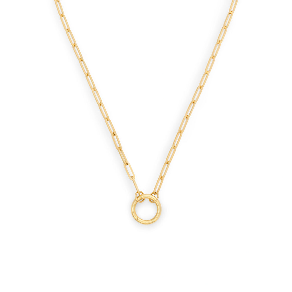 18K Yellow Gold Clip | Medium Clip Open Chain with Medium Annex Link | Yellow Gold – FoundRae view 1