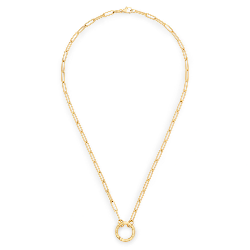 18K Yellow Gold Clip | Medium Clip Open Chain with Medium Annex Link | Yellow Gold – FoundRae view 4