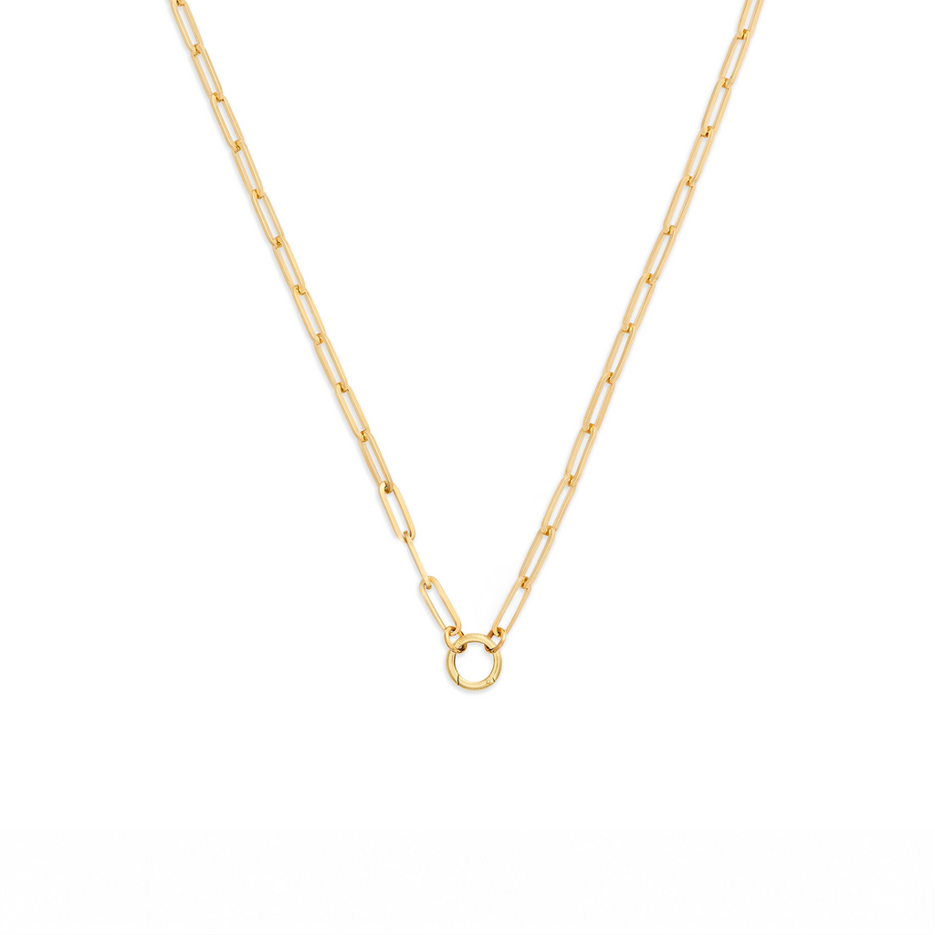 Clip | Medium Clip Open Chain with Small Annex Link | 18K Yellow Gold view 1