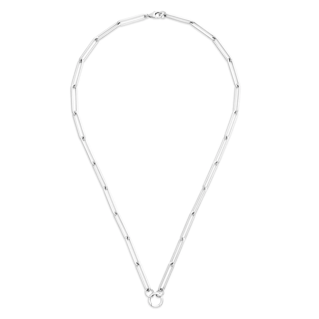 Clip | Large Clip Open Chain with Annex Link | 18K White Gold view 2