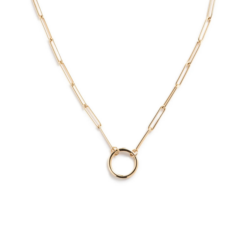 Extended Clip Open Chain : in Yellow Gold 18