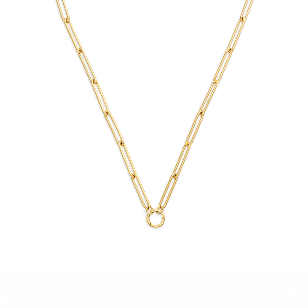 Clip | Large Clip Open Chain with Small Annex Link | 18K Yellow Gold view 1