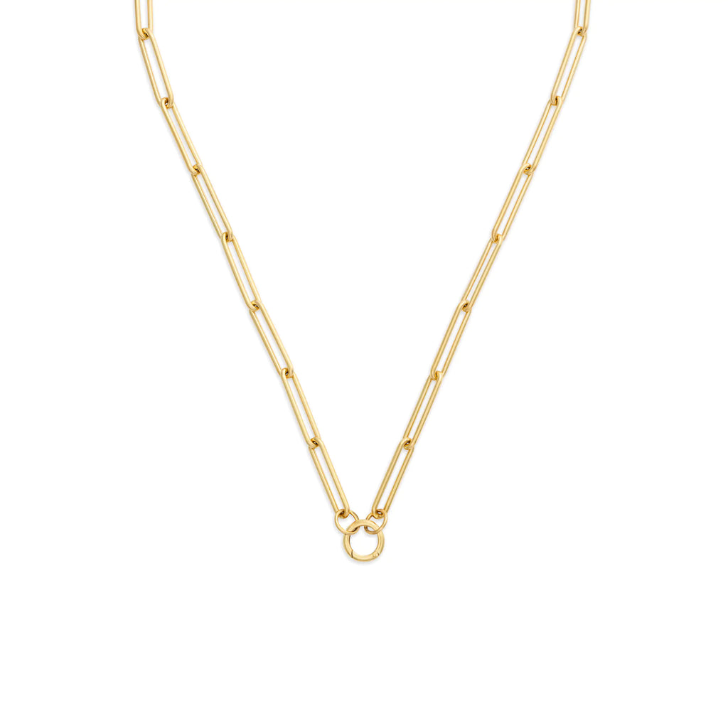 Clip | Large Clip Open Chain with Small Annex Link | 18K Yellow Gold view 1