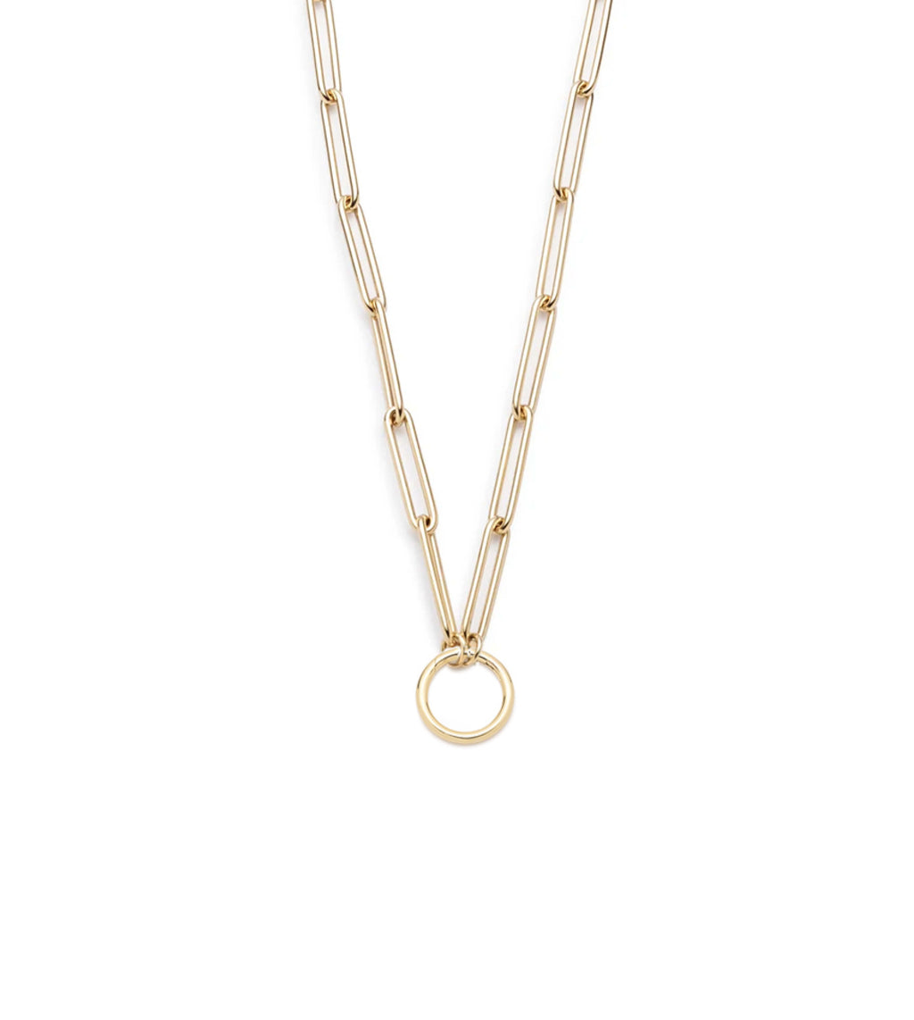 Extended Clip Open Chain : in Yellow Gold 22