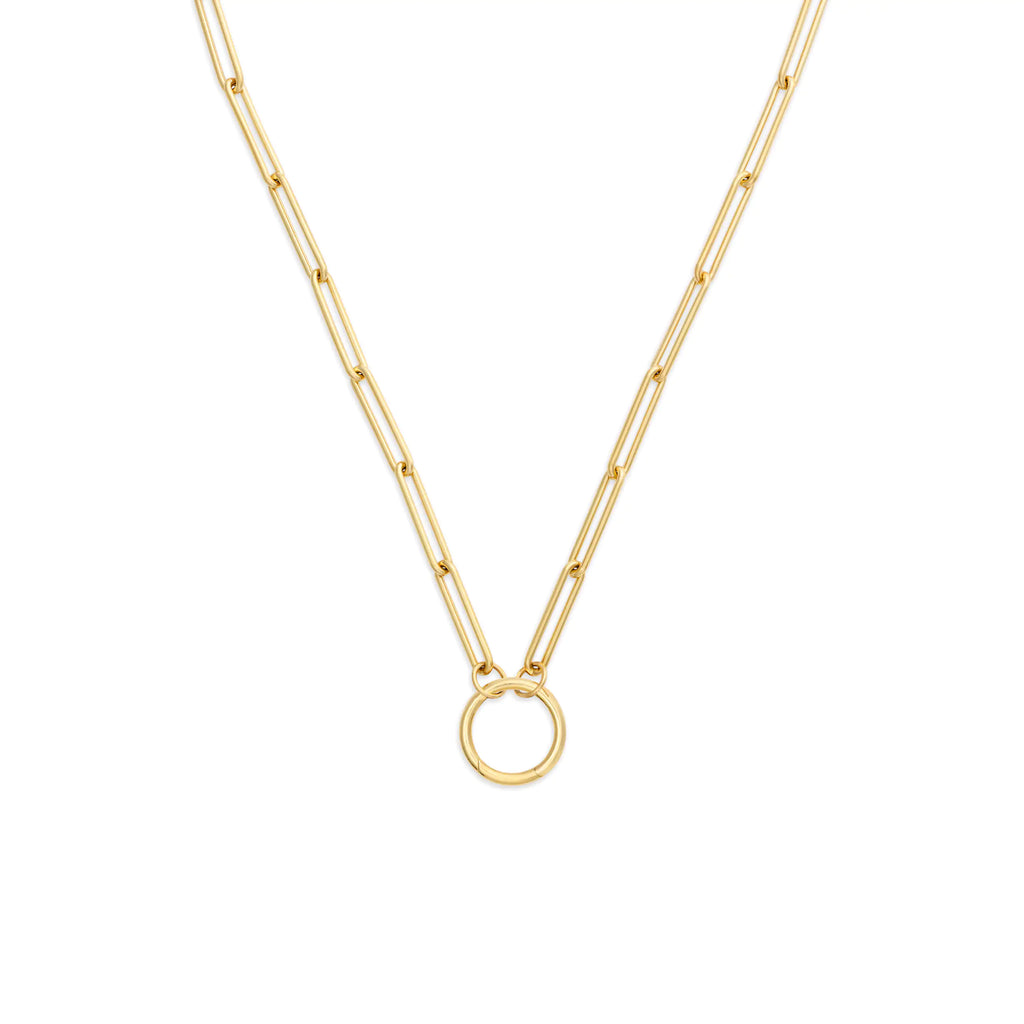 Clip | Large Clip Open Chain with Large Annex Link | 18K Yellow Gold view 1