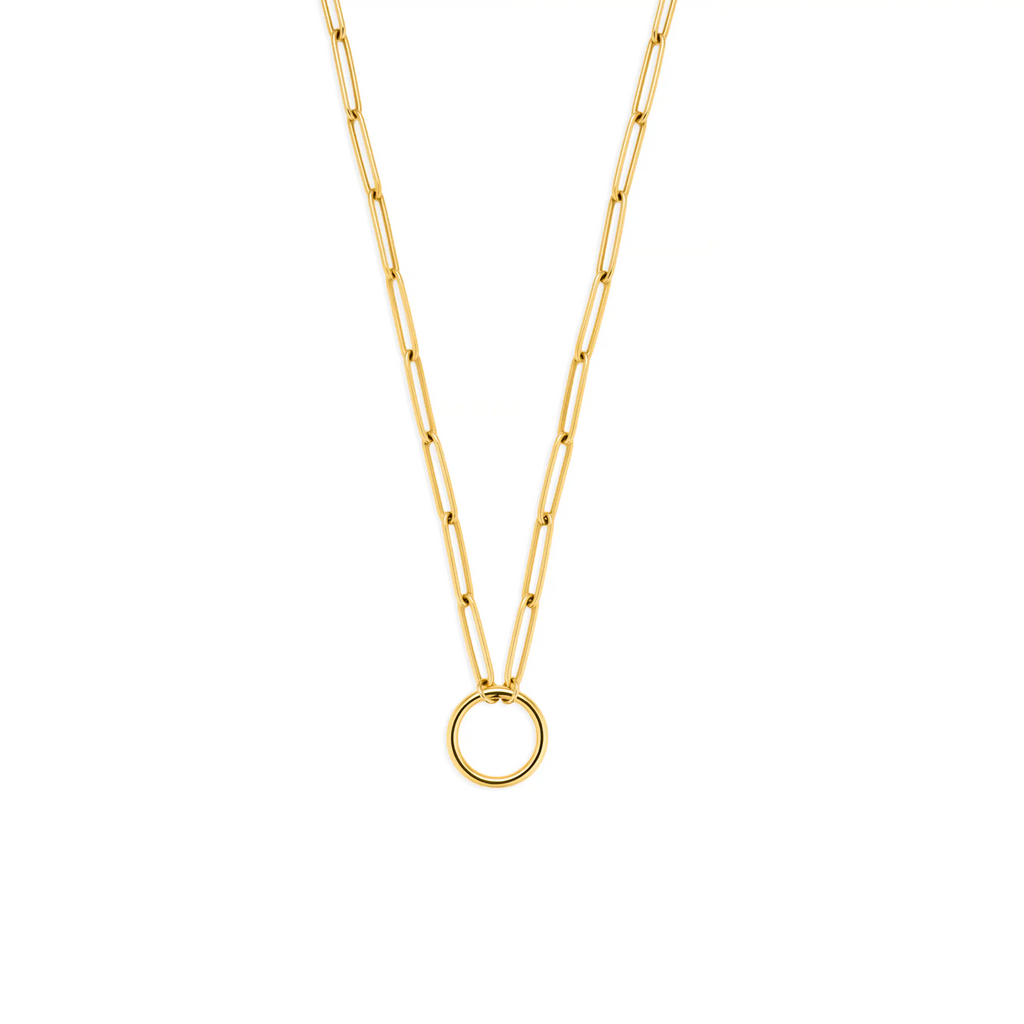 Clip | Large Clip Open Chain with Large Annex Link | 18K Yellow Gold view 1