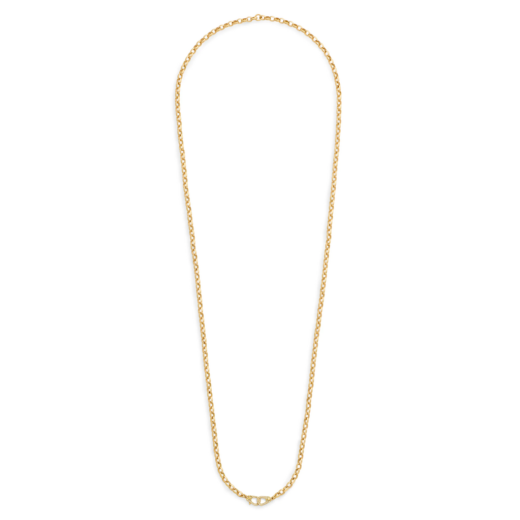 18K Yellow Gold Belcher | Heavy Belcher Chain with Pavé Sister Hooks | Diamonds, 18K Yellow Gold – FoundRae view 5