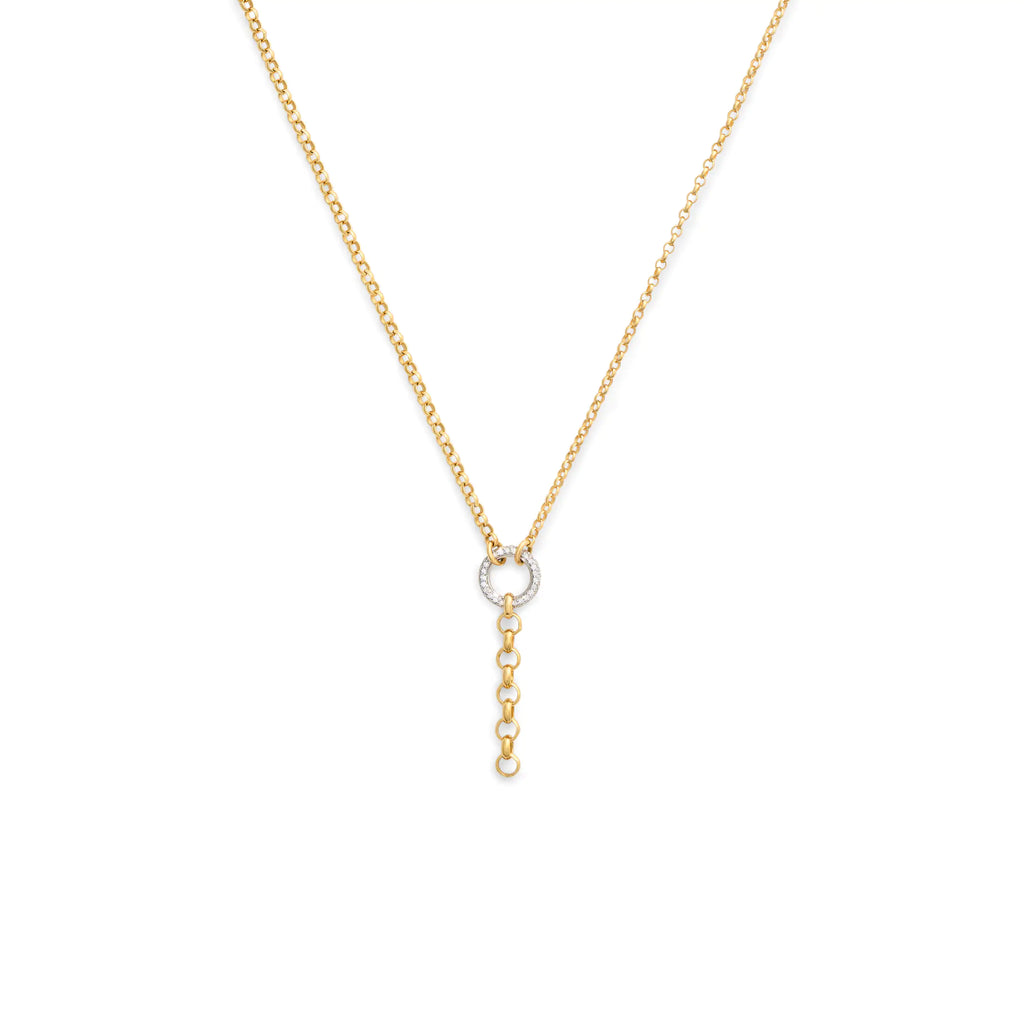 18K Yellow Gold Belcher | Small Mixed Belcher Pavé Extension Chain | Diamonds, 18K Yellow Gold – FoundRae view 1