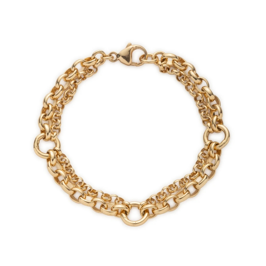 Festoon Chain Bracelet : in Yellow Gold view 1