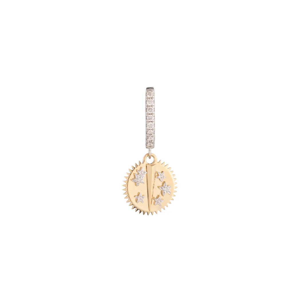 Resilience Miniature Medallion Earring : in Yellow Gold view 1