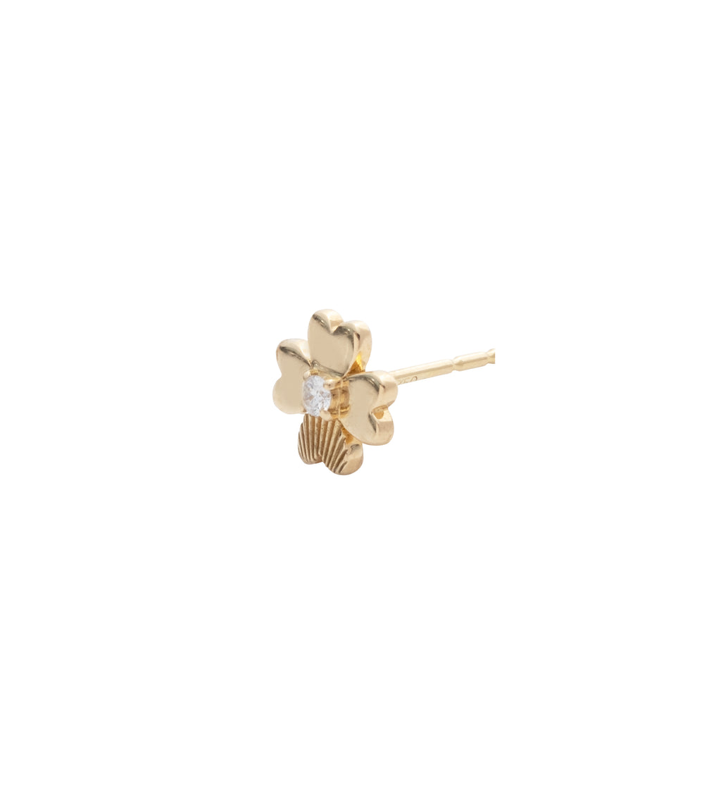 18K Yellow Gold Four Heart Clover : Stud – FoundRae