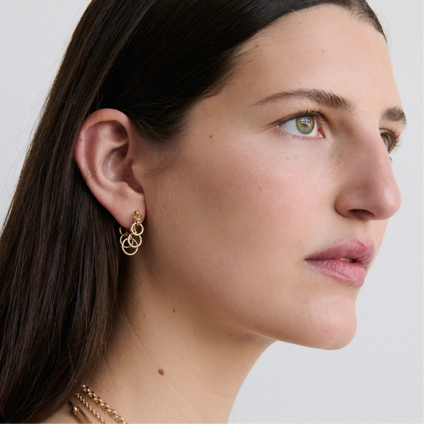 Small Wind Chime Earring | Yellow Gold