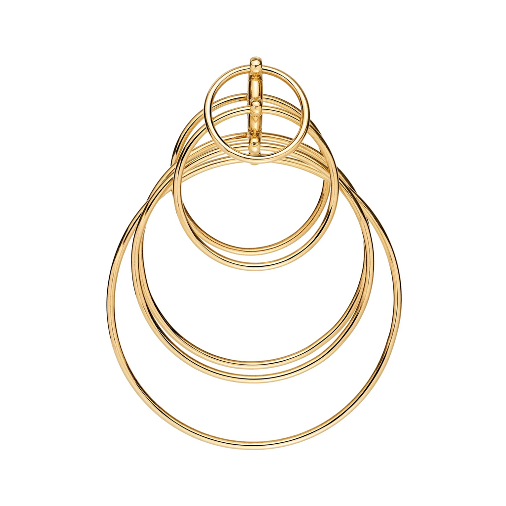 18K Yellow Gold Oversized Wind Chime Earring | Yellow Gold – FoundRae view 3