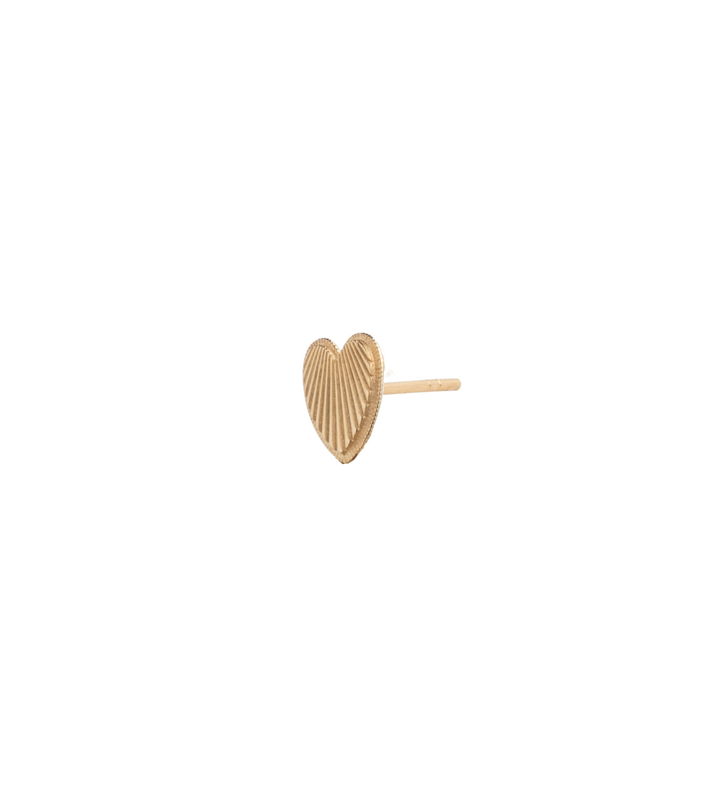 18K Yellow Gold True Love : Mini Heart Token Ear Stud – FoundRae