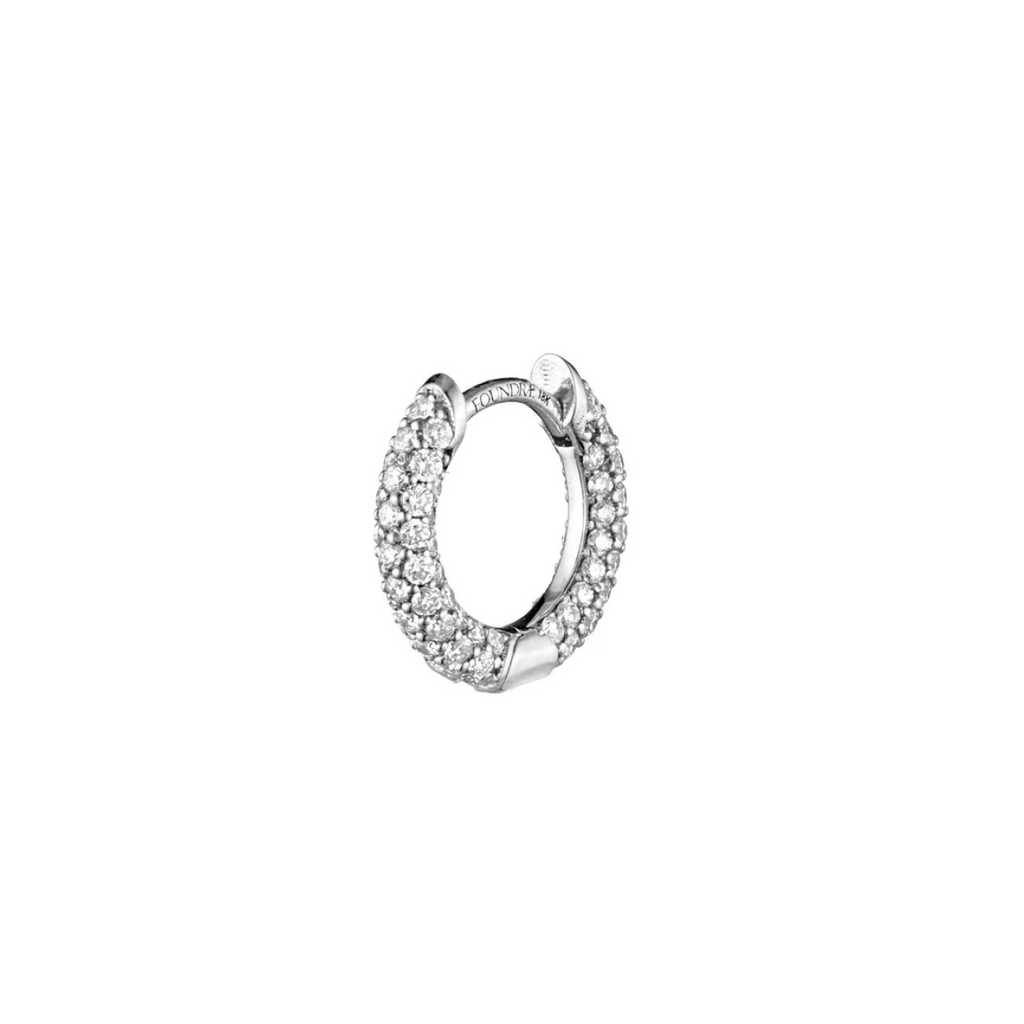 Petite Pave Chubby : Ear Hoop view 1