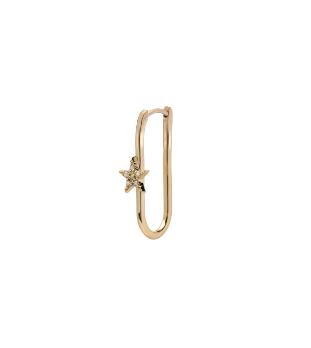 Star : Pave Fob Earring view 1