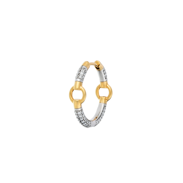 Element | Pavé Element Chain Hoop Earring | Diamonds, Mixed Gold