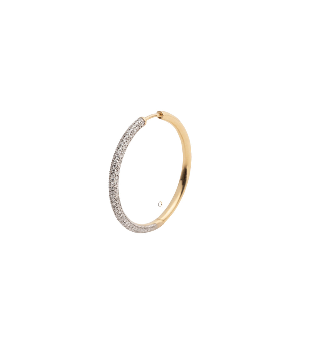 Oversized Pave Diamond : Hoop Earring view 1