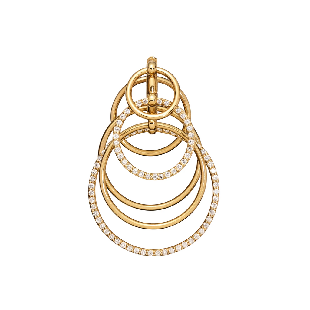 18K Yellow Gold Medium Pavé Wind Chime Earring | Diamonds, Yellow Gold – FoundRae view 3