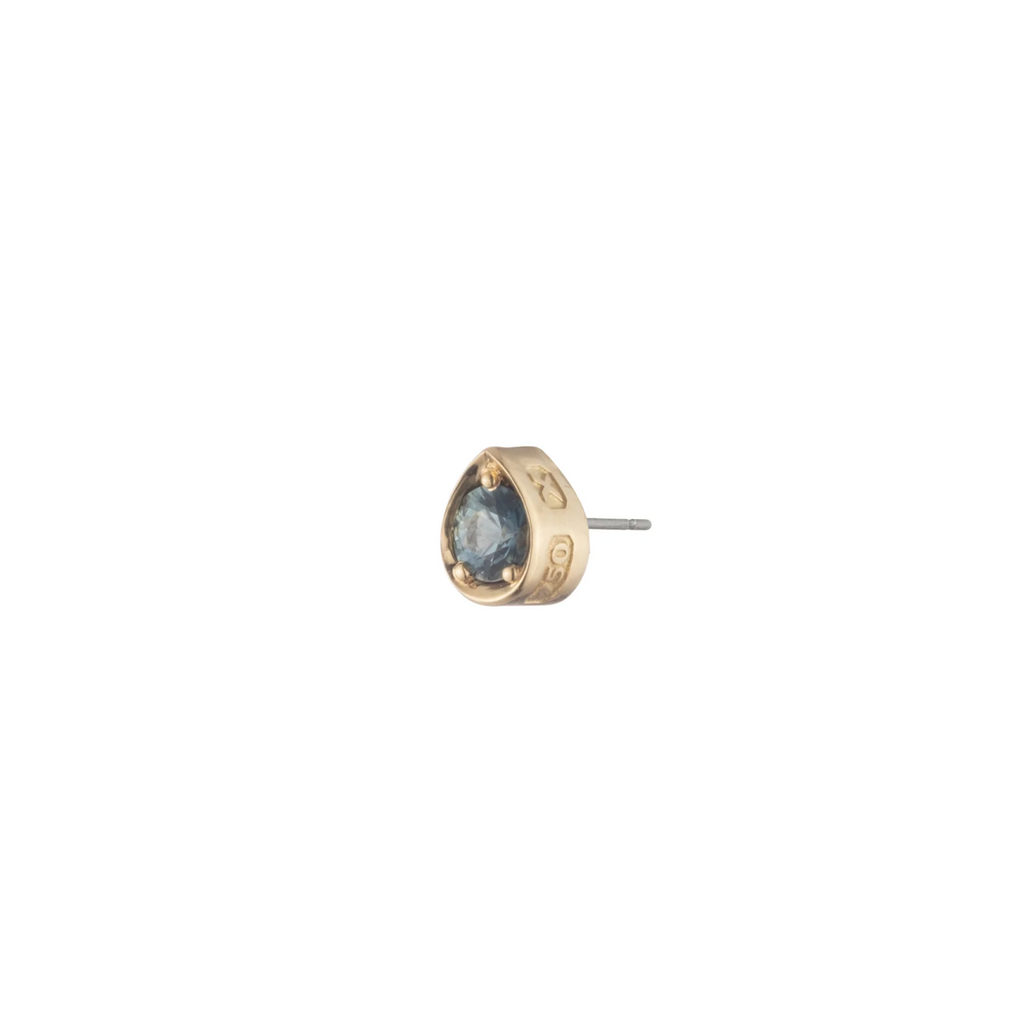 Forever & Always a Pair - Love : 0.20ct Teal Sapphire Gemstone Stud Earring view 1