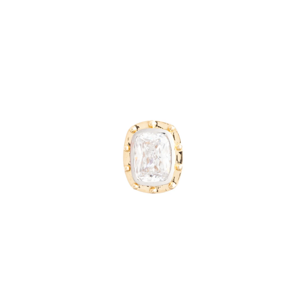 Lovestruck Stud : in Yellow Gold with Cushion Diamond view 1
