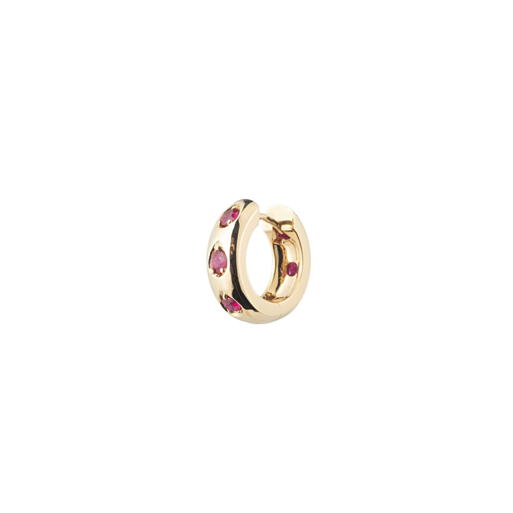 Forever & Always a Pair - Love : Ruby Gemstone Hoop view 1