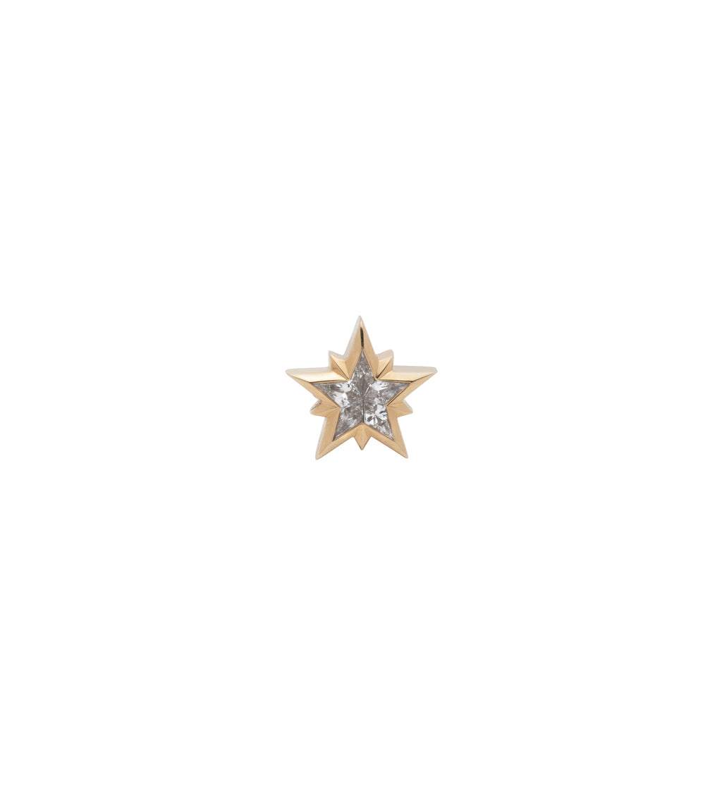 North Star - Internal Compass : Diamond Stud Earring view 1