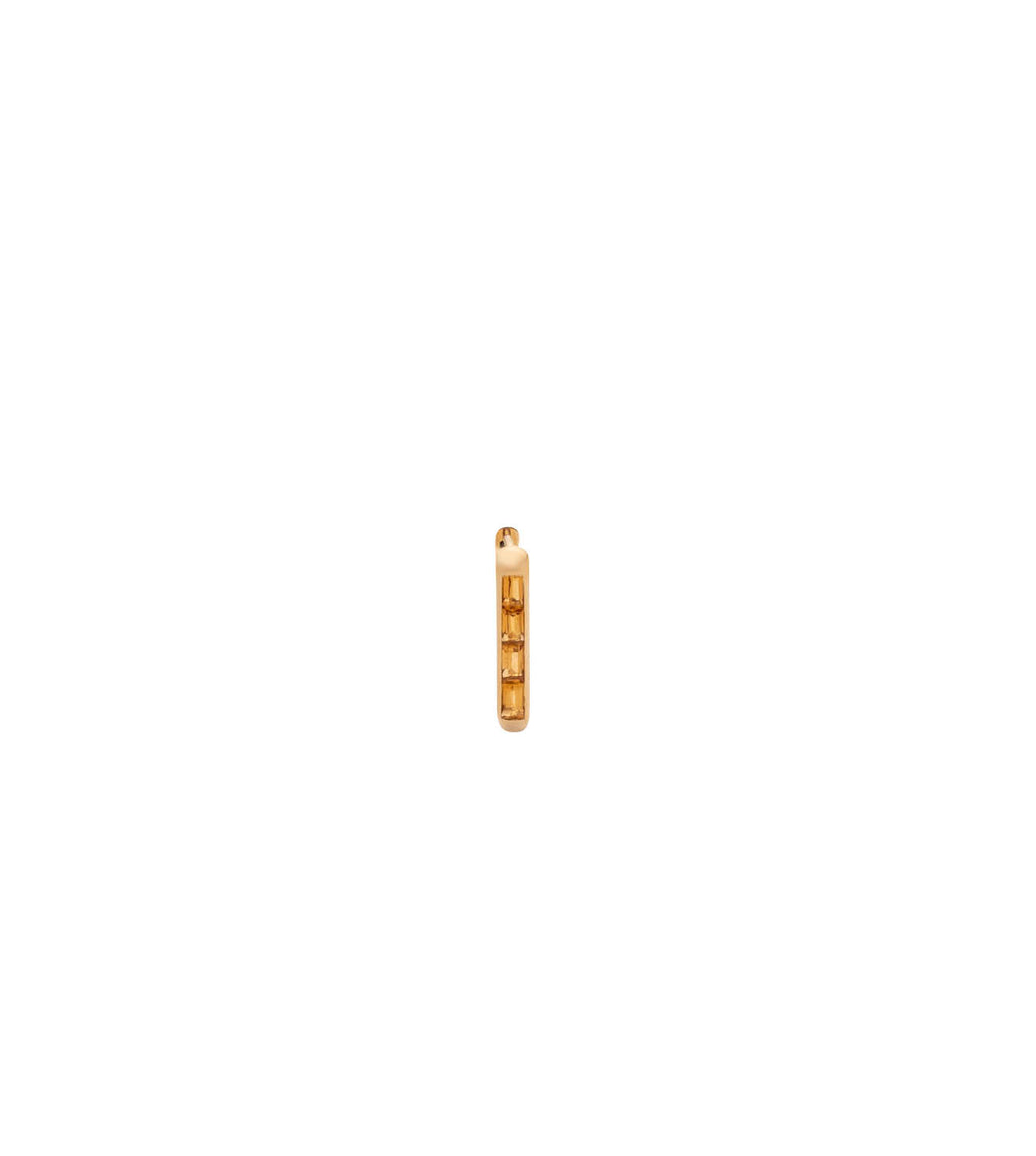 18K Yellow Gold Baguette Ear Fob Champagne Citrine – FoundRae