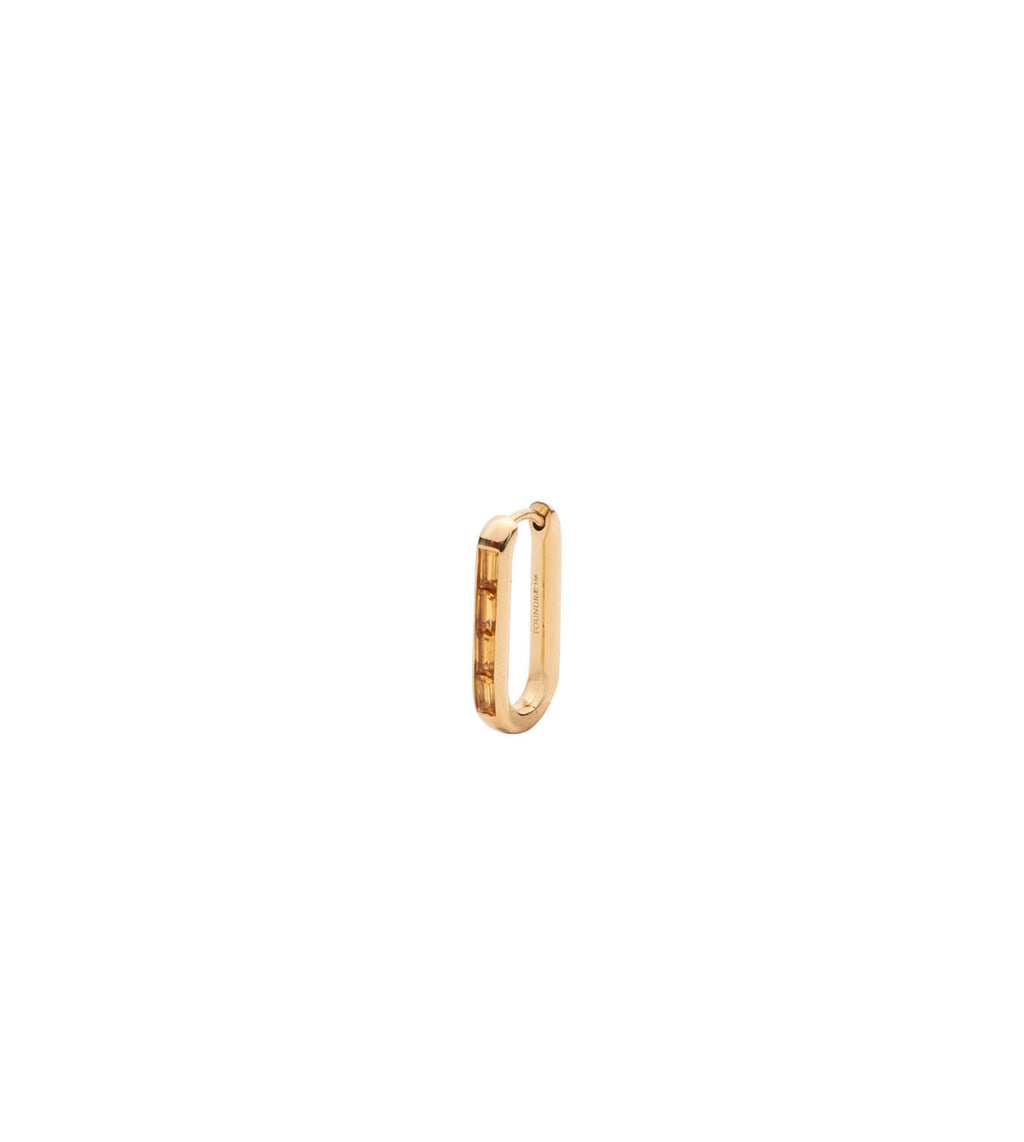 18K Yellow Gold Baguette Ear Fob Champagne Citrine – FoundRae