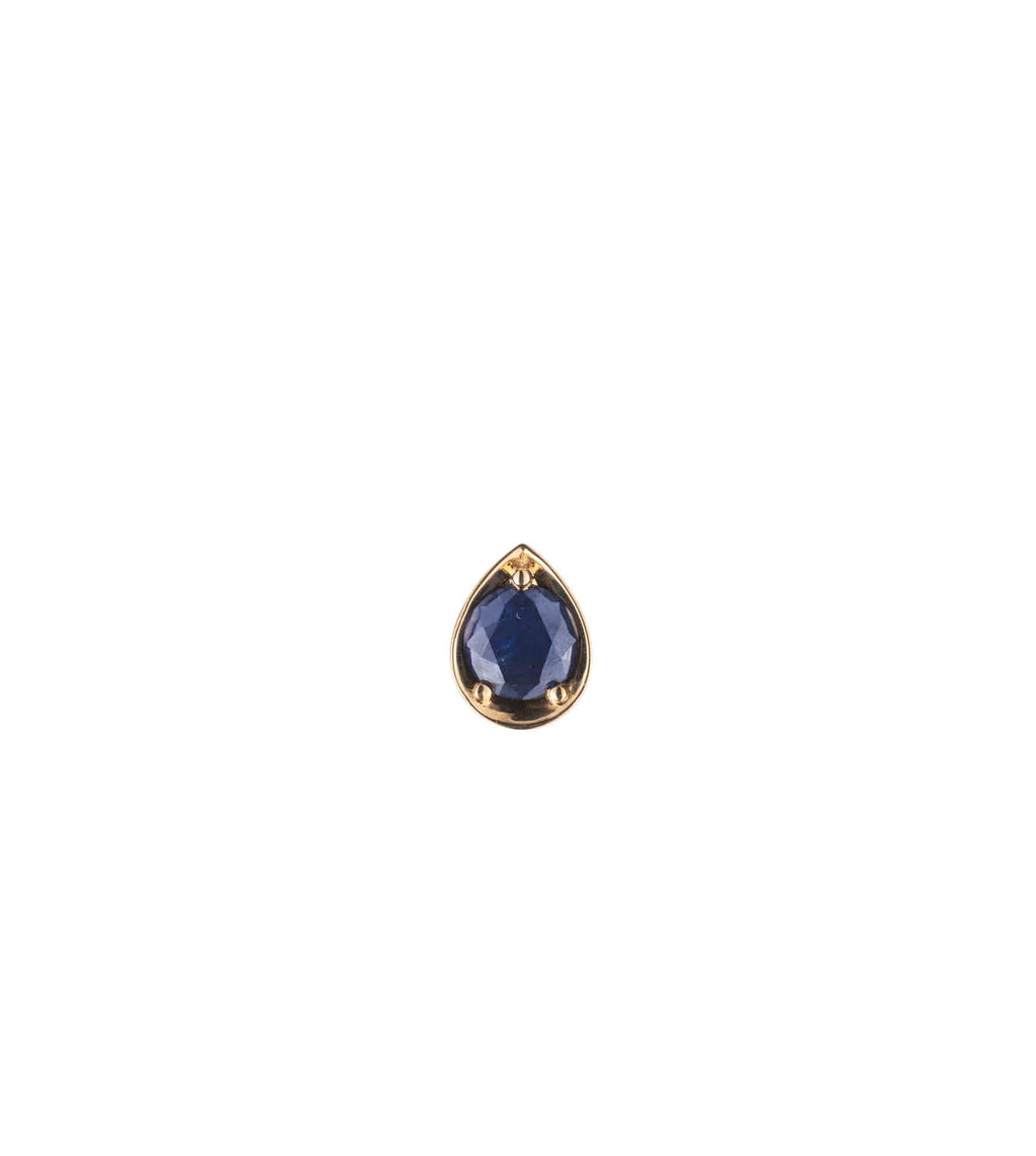 18K Yellow Gold Forever & Always a Pair - Love : 0.5ct Blue Sapphire Gemstone Stud Earring – FoundRae