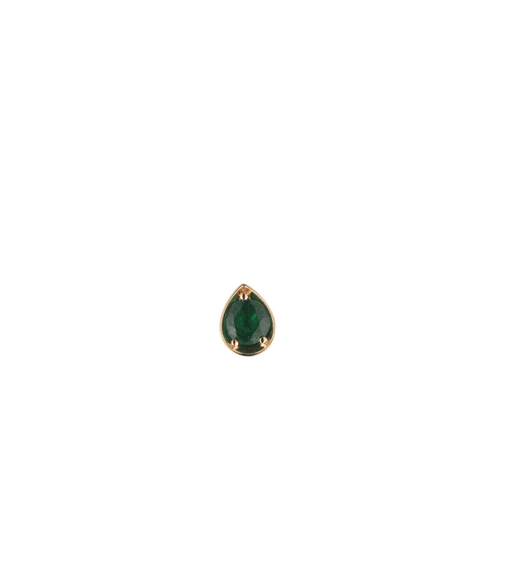 Forever & Always a Pair - Love : 0.4ct Emerald Gemstone Stud Earring view 1