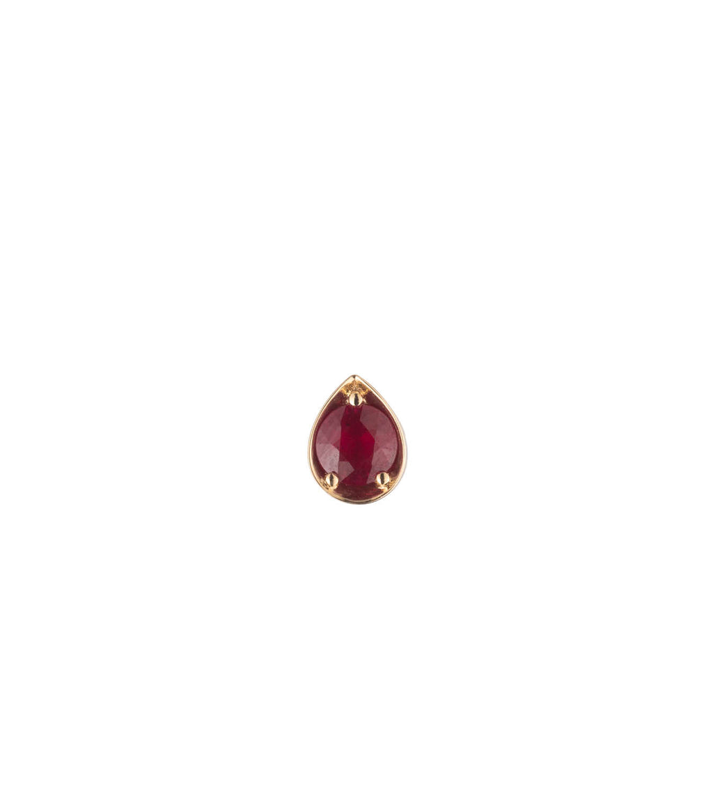 Forever & Always a Pair - Love : 0.5ct Ruby Gemstone Stud Earring view 1