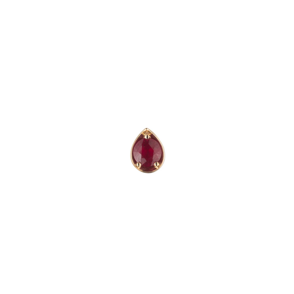 18K Yellow Gold True Love | Forever & Always a Pair 0.5ct Gemstone Stud Earring | Ruby, 18K Yellow Gold – FoundRae view 1