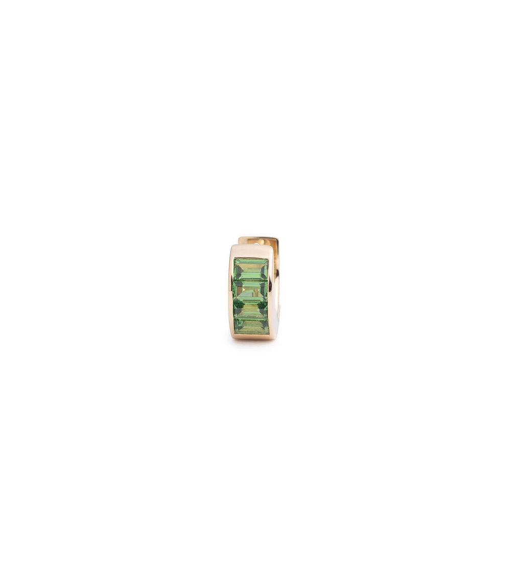 Baguette Tsavorite - True Love : Huggie Earring view 1