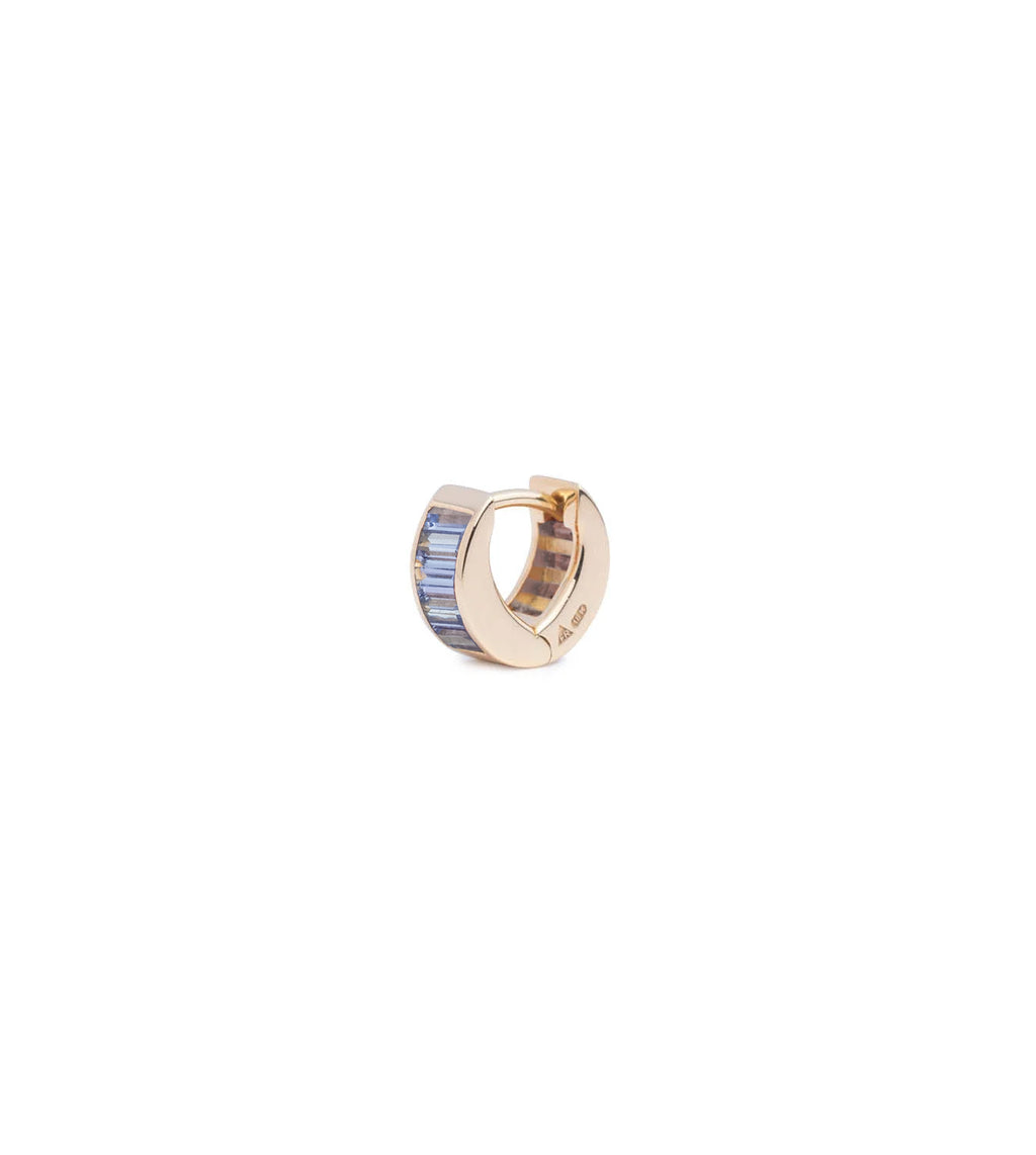 Baguette Tanzanite - Love : Huggie Earring view 1