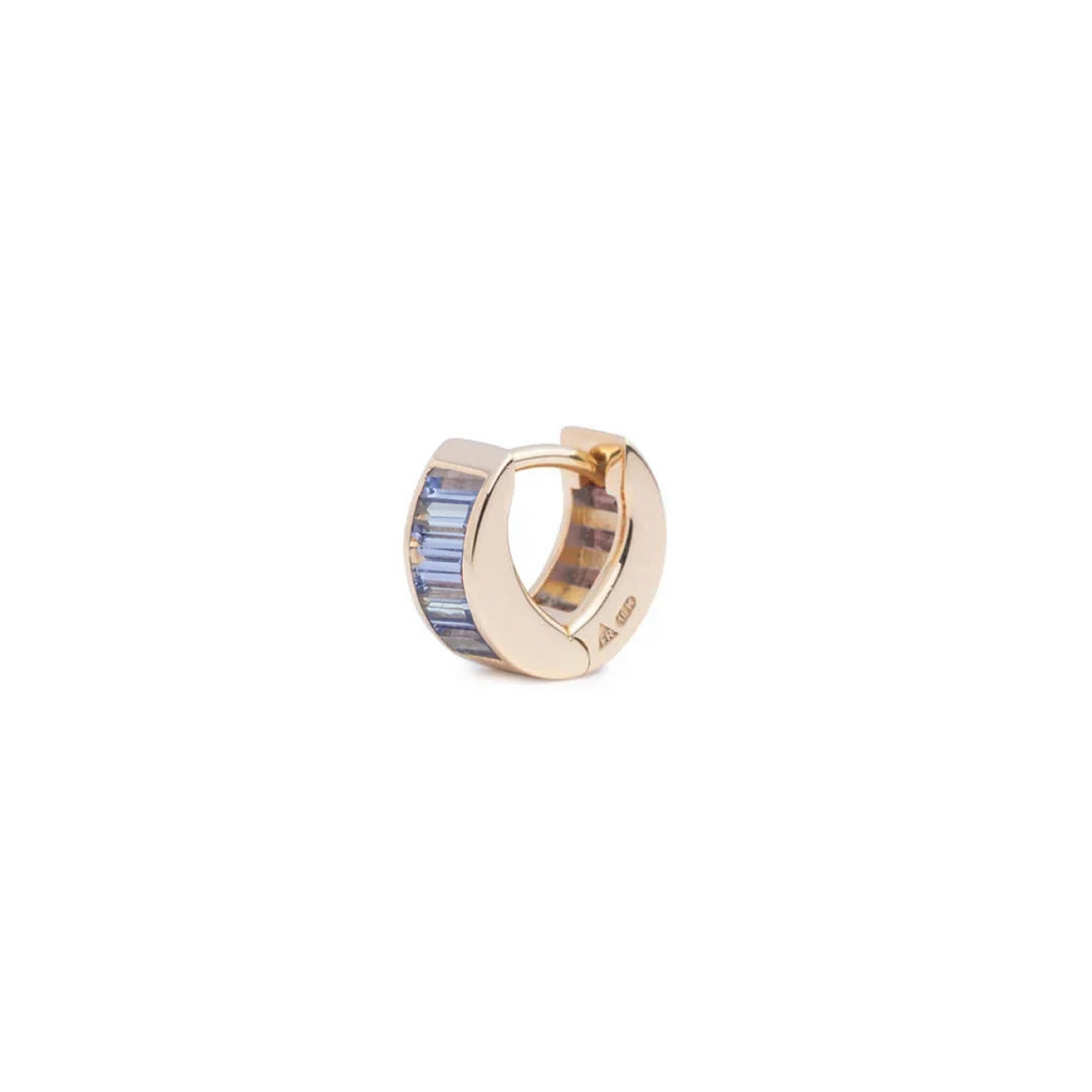 Baguette Tanzanite - Love : Huggie Earring view 1