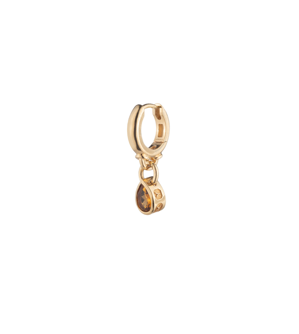 18K Yellow Gold Forever & Always a Pair - Love : Yellow Citrine Hoop Earring – FoundRae