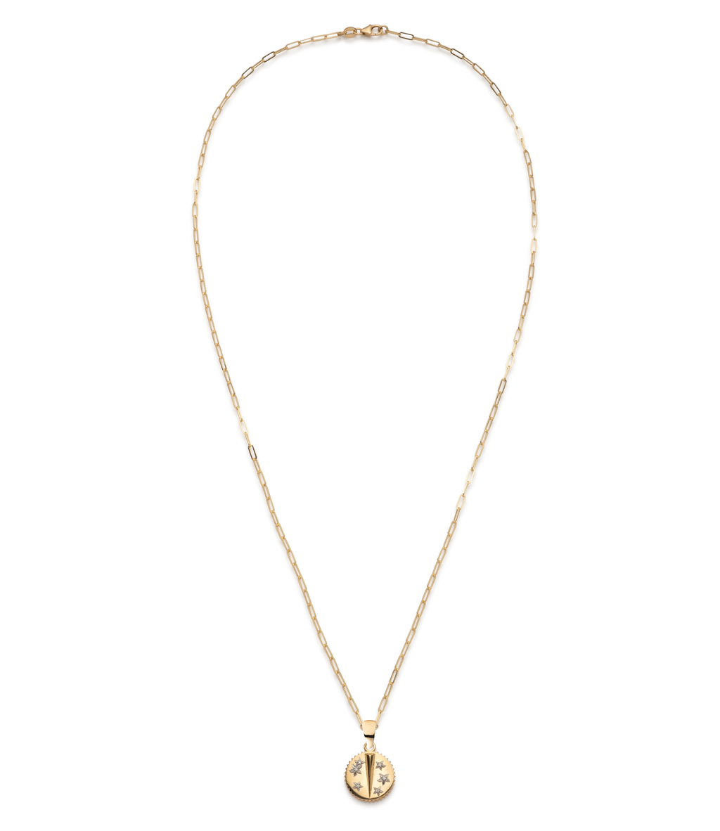 18K Yellow Gold Resilience Super Fine Clip Necklace : in Yellow Gold with Diamonds – FoundRae view 2
