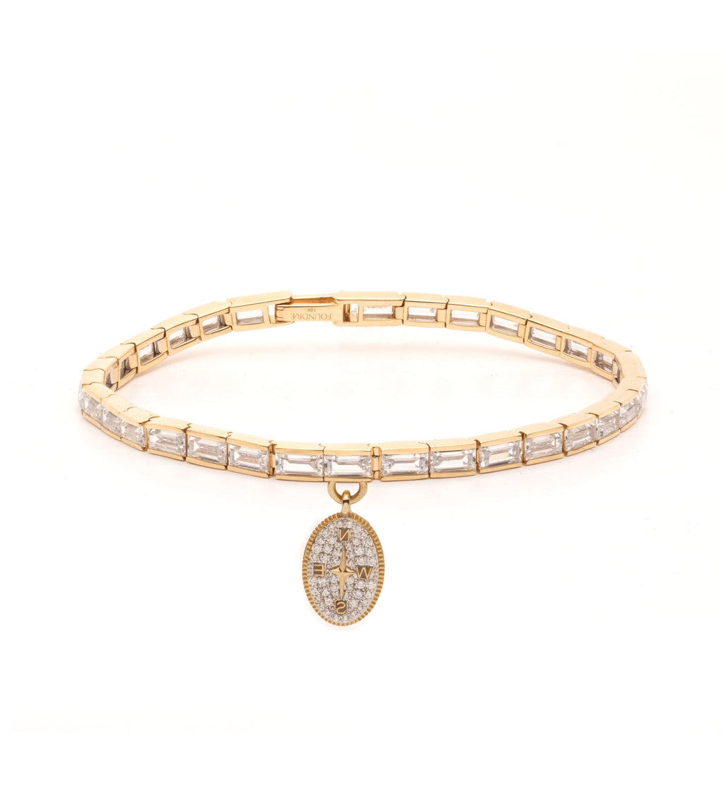 Internal Compass : Diamond Baguette Bracelet view 1