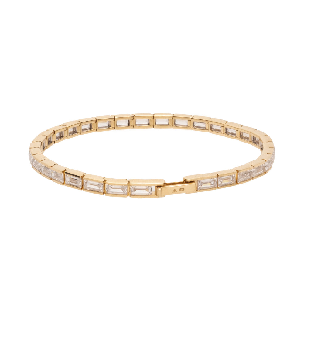 18K Yellow Gold Internal Compass : Diamond Baguette Bracelet – FoundRae