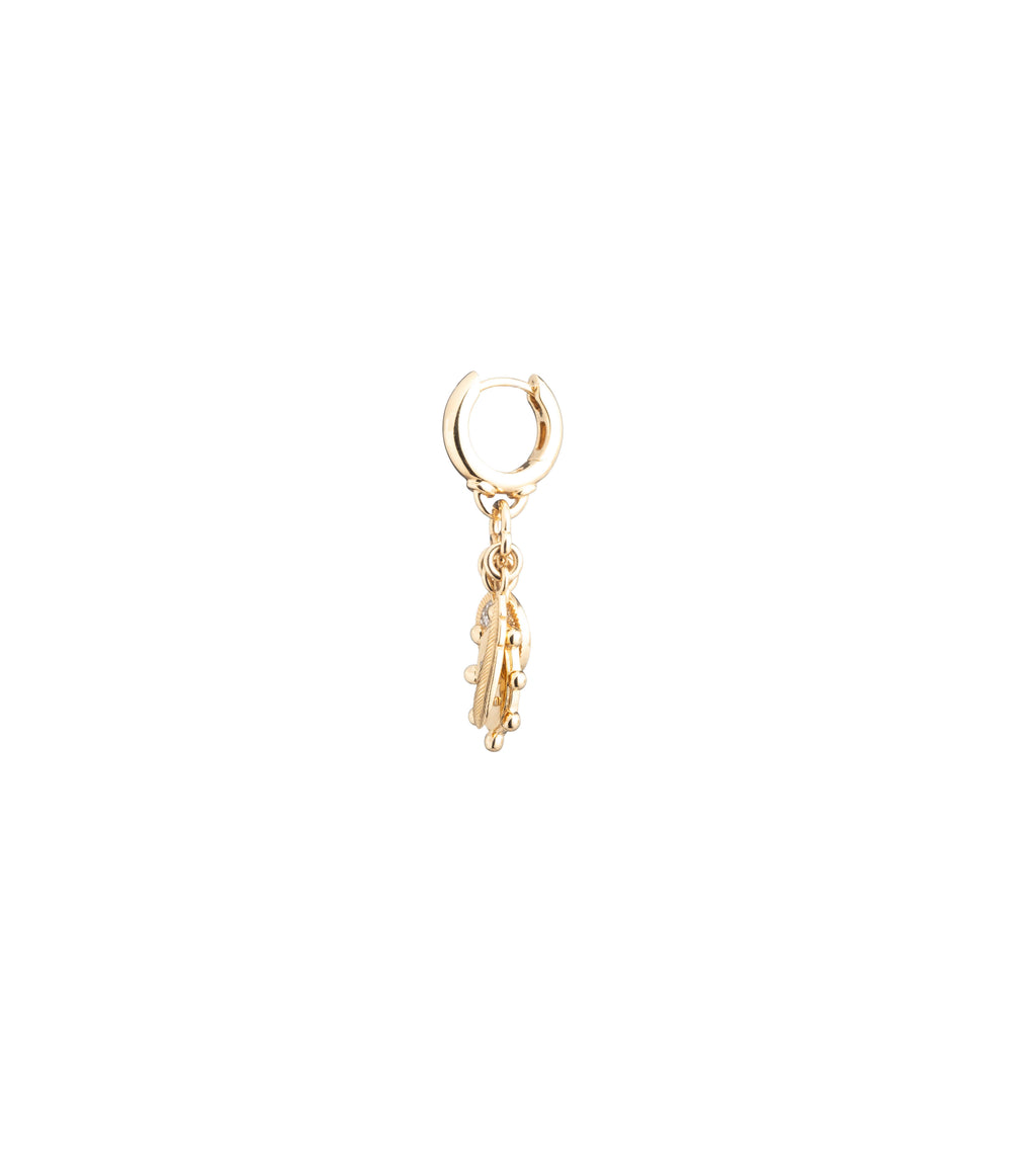 18K Yellow Gold Vivacity Cluster Chubby Hoop : in Yellow Gold – FoundRae