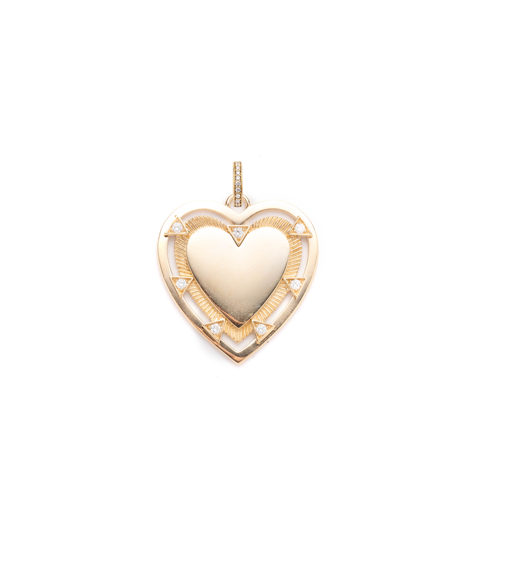 Heart - True Love : Engravable Large Heart Medallion with Annex Link view 2