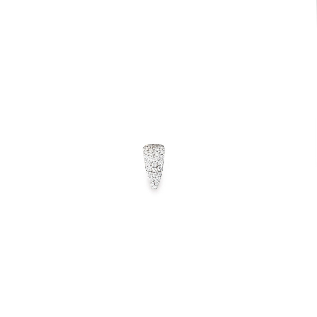 Pave Diamond Small Bail Link White Gold view 1
