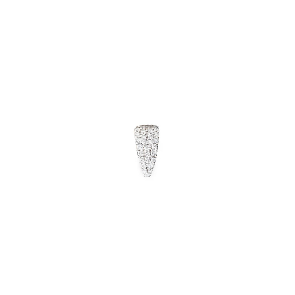 Pave Diamond Medium Bail Link White Gold view 1